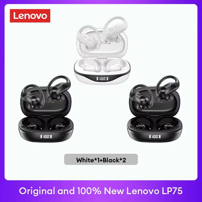 Original  LP75 TWS Bluetooth V5.3 Headphones Wireless LED Digital Display Earphones Noise Reduction Waterproof Headset New