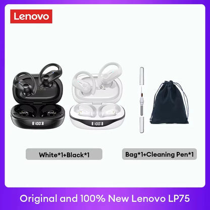 Original  LP75 TWS Bluetooth V5.3 Headphones Wireless LED Digital Display Earphones Noise Reduction Waterproof Headset New