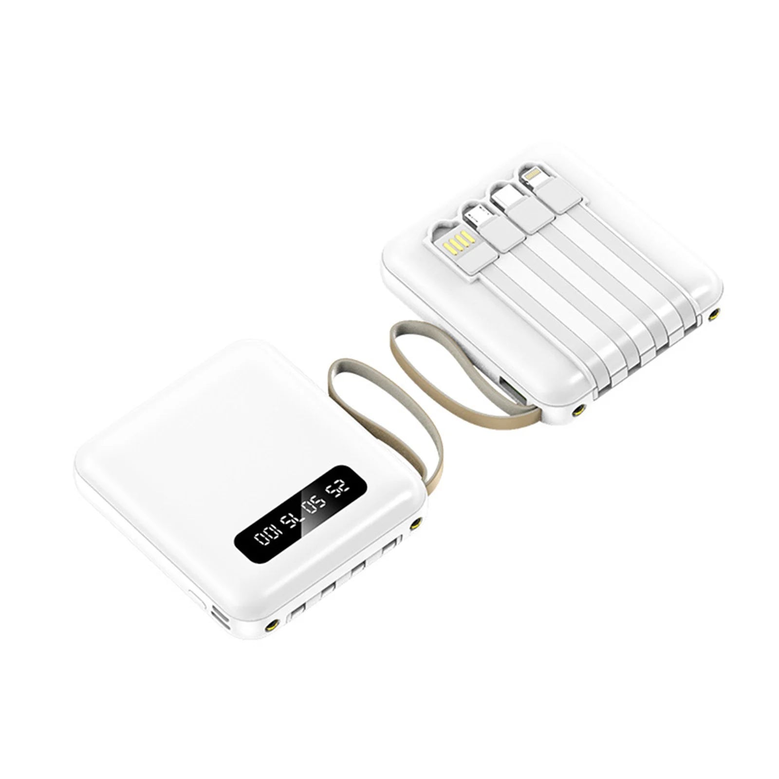 SAFE and STABLE Mobile Power! Portable Charger with Built in Cables,10000Mah Mini Power Bank,4 Output 3 Input External Battery Pack Phone Charger Smart Devices and Cell Phone20% Off